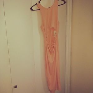 Peach colored dress